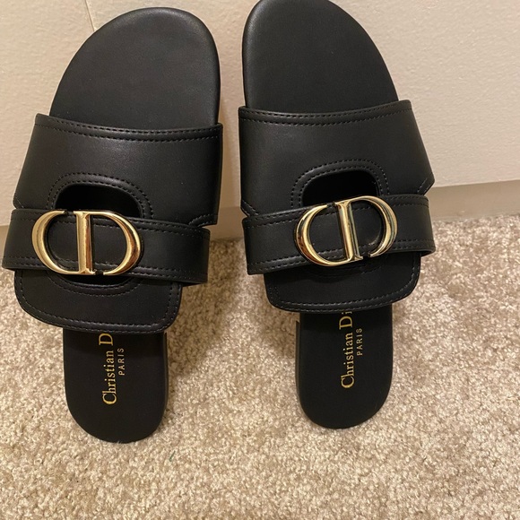 Shoes - Black Slide Sandals
